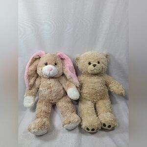 Build-A-Bear plush lot- Bunny and bear